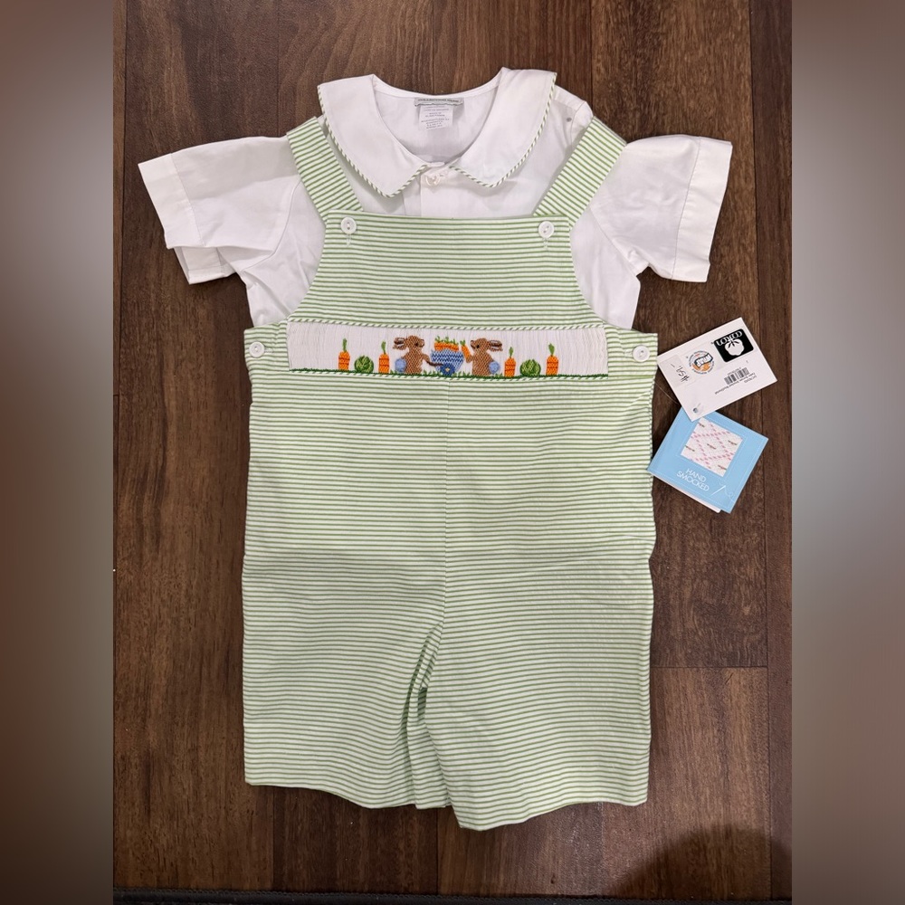 Embroidered Easter Boys Jon Jons w/Shirt Set